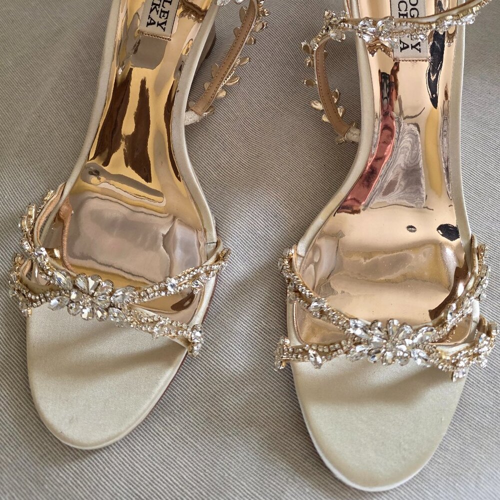 Badgley Mishka Champaign Jeweled Wedding Shoes